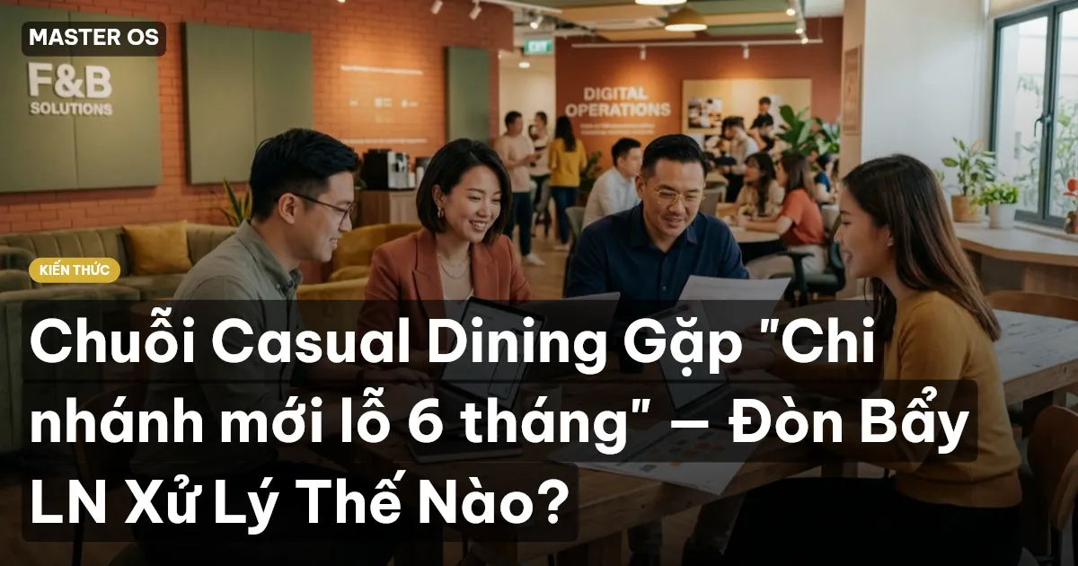 Chuỗi Casual Dining Gặp "Chi nhánh mới lỗ 6 tháng" — Đòn Bẩy LN Xử Lý Thế Nào?
