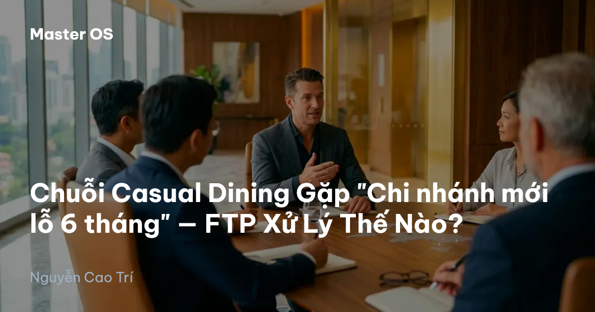 Chuỗi Casual Dining Gặp "Chi nhánh mới lỗ 6 tháng" — FTP Xử Lý Thế Nào?