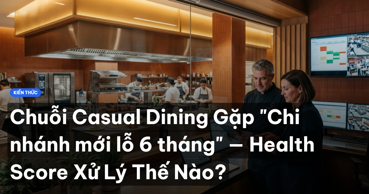 Chuỗi Casual Dining Gặp "Chi nhánh mới lỗ 6 tháng" — Health Score Xử Lý Thế Nào?