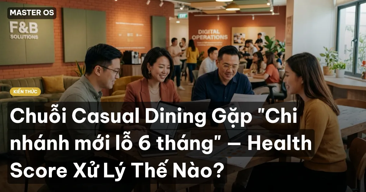 Chuỗi Casual Dining Gặp "Chi nhánh mới lỗ 6 tháng" — Health Score Xử Lý Thế Nào?