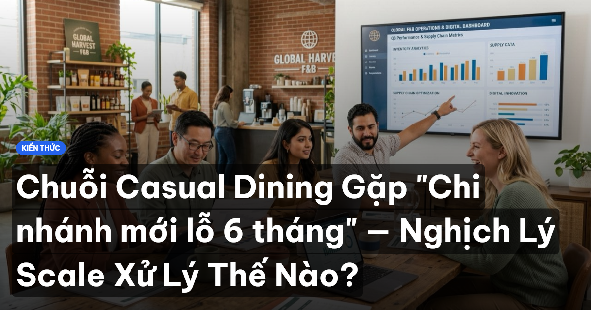 Chuỗi Casual Dining Gặp "Chi nhánh mới lỗ 6 tháng" — Nghịch Lý Scale Xử Lý Thế Nào?