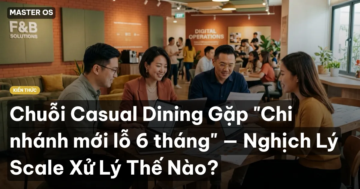 Chuỗi Casual Dining Gặp "Chi nhánh mới lỗ 6 tháng" — Nghịch Lý Scale Xử Lý Thế Nào?