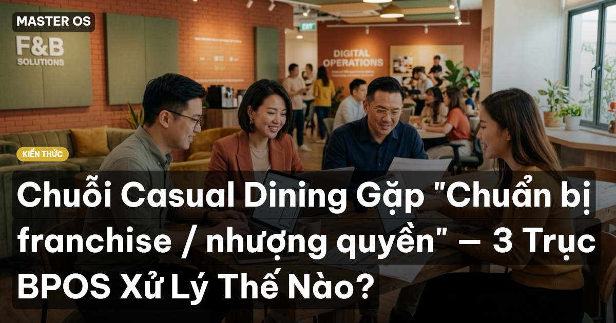 Chuỗi Casual Dining Gặp "Chuẩn bị franchise / nhượng quyền" — 3 Trục BPOS Xử Lý Thế Nào?