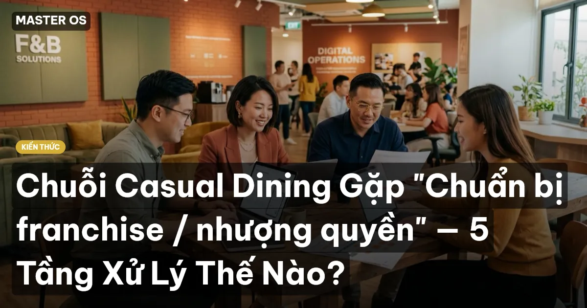 Chuỗi Casual Dining Gặp "Chuẩn bị franchise / nhượng quyền" — 5 Tầng Xử Lý Thế Nào?