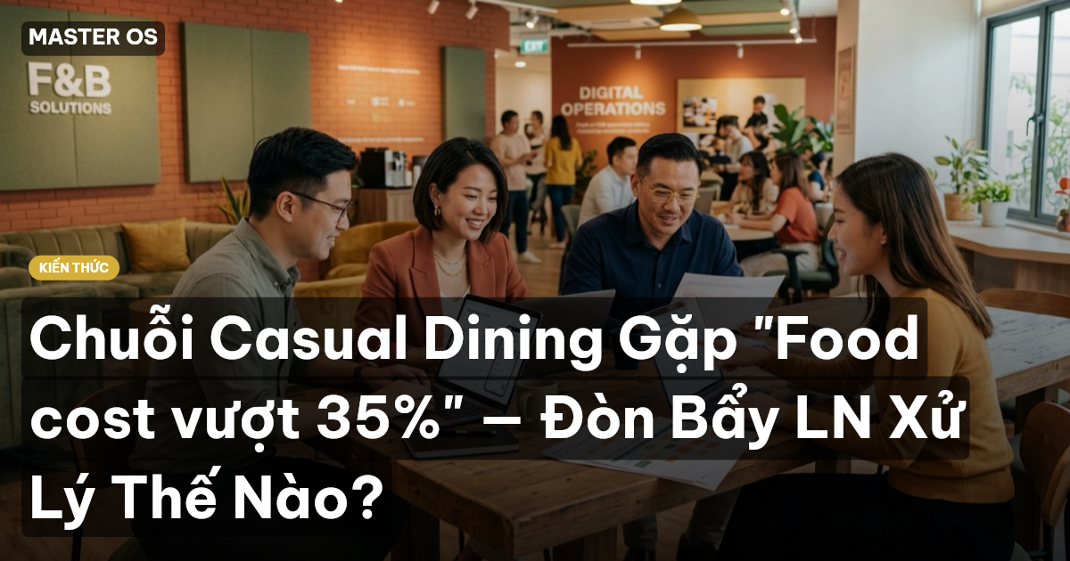 Chuỗi Casual Dining Gặp "Food cost vượt 35%" — Đòn Bẩy LN Xử Lý Thế Nào?