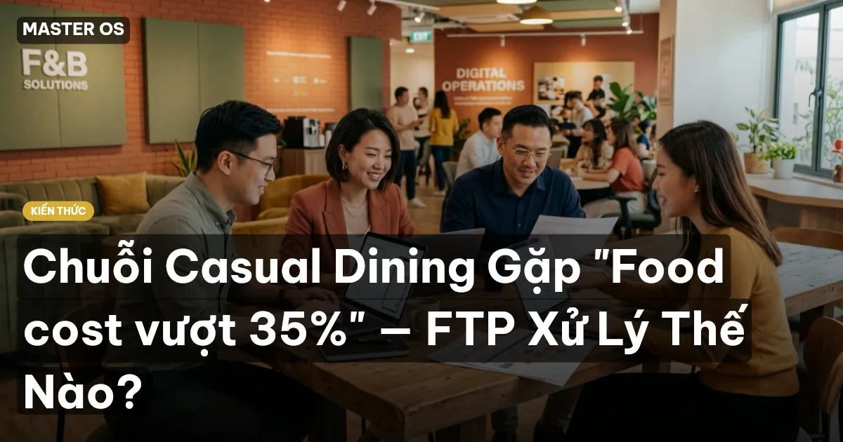 Chuỗi Casual Dining Gặp "Food cost vượt 35%" — FTP Xử Lý Thế Nào?