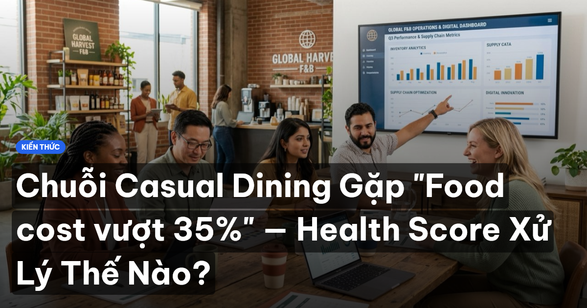 Chuỗi Casual Dining Gặp "Food cost vượt 35%" — Health Score Xử Lý Thế Nào?