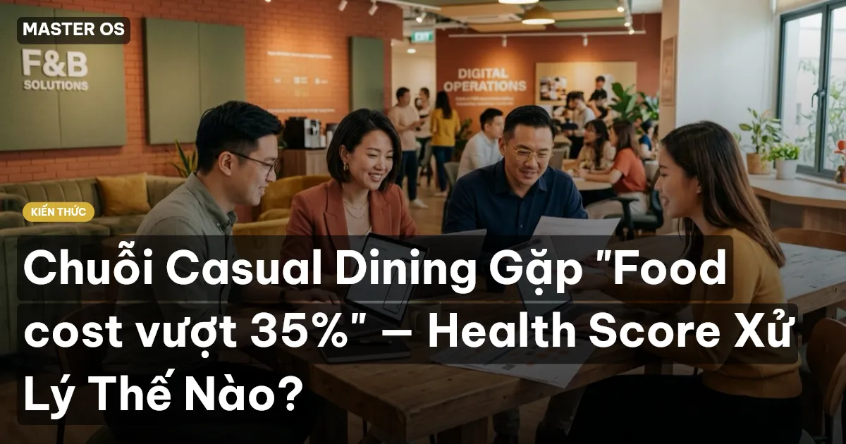 Chuỗi Casual Dining Gặp "Food cost vượt 35%" — Health Score Xử Lý Thế Nào?