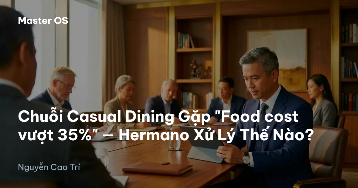 Chuỗi Casual Dining Gặp "Food cost vượt 35%" — Hermano Xử Lý Thế Nào?