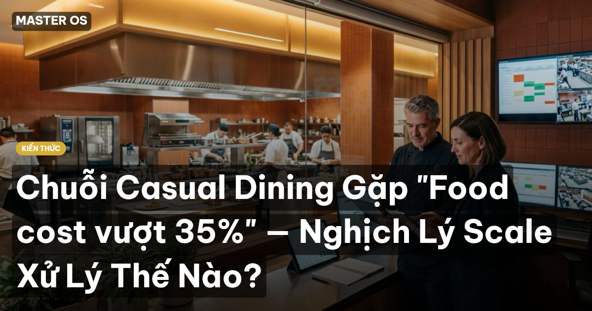 Chuỗi Casual Dining Gặp "Food cost vượt 35%" — Nghịch Lý Scale Xử Lý Thế Nào?