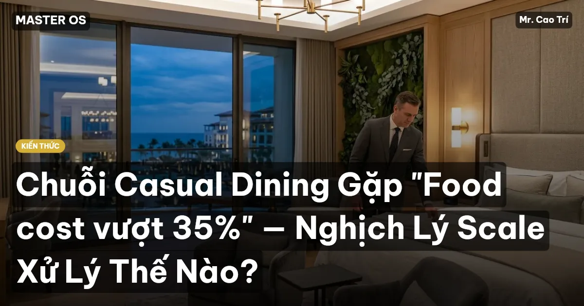 Chuỗi Casual Dining Gặp "Food cost vượt 35%" — Nghịch Lý Scale Xử Lý Thế Nào?