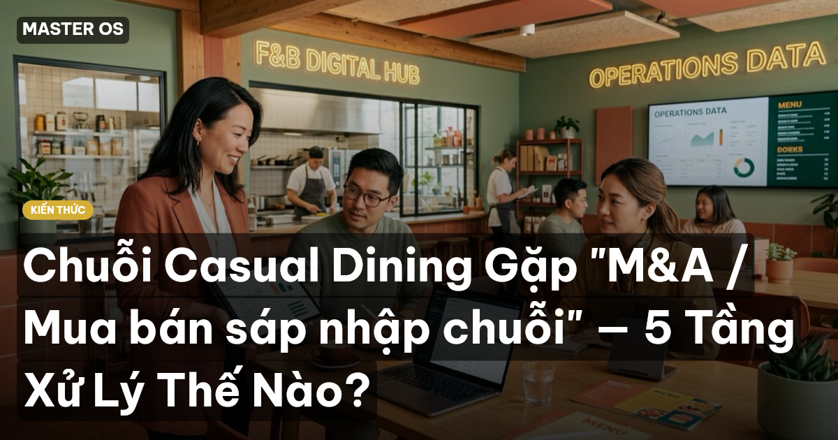Chuỗi Casual Dining Gặp "M&A / Mua bán sáp nhập chuỗi" — 5 Tầng Xử Lý Thế Nào?