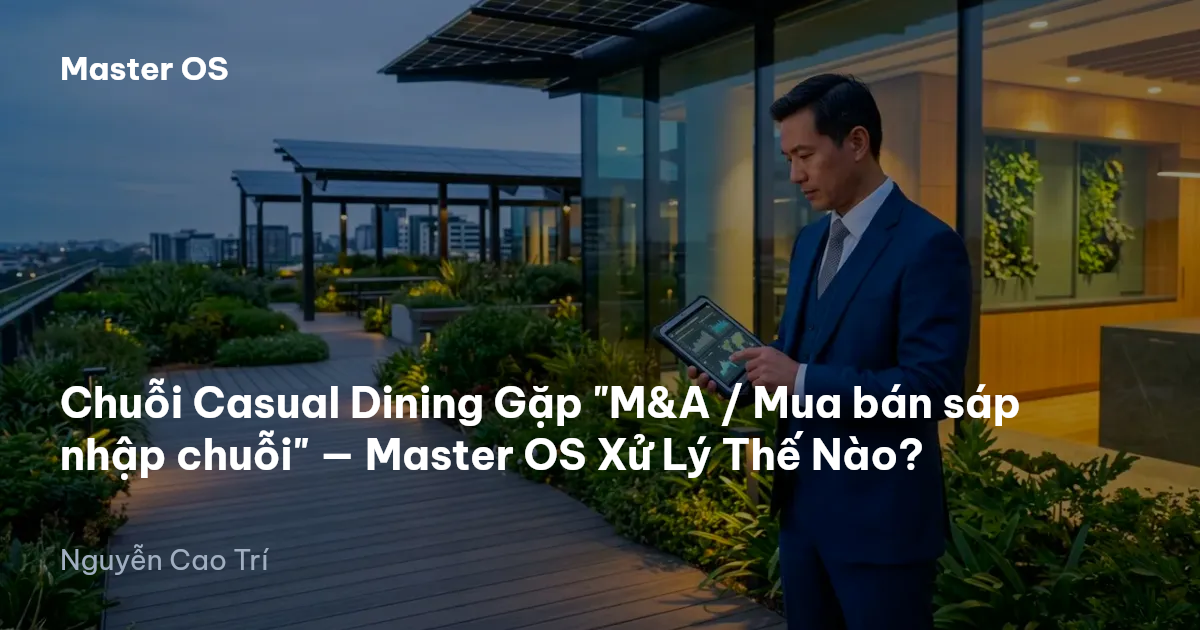 Chuỗi Casual Dining Gặp "M&A / Mua bán sáp nhập chuỗi" — Master OS Xử Lý Thế Nào?