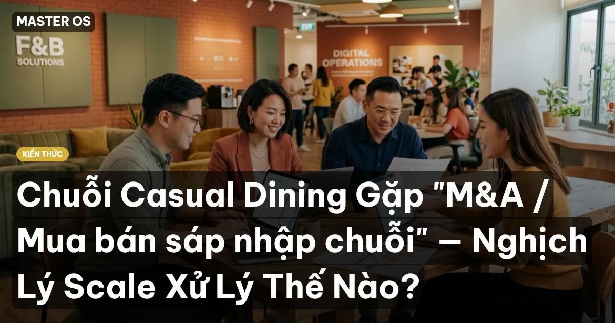 Chuỗi Casual Dining Gặp "M&A / Mua bán sáp nhập chuỗi" — Nghịch Lý Scale Xử Lý Thế Nào?