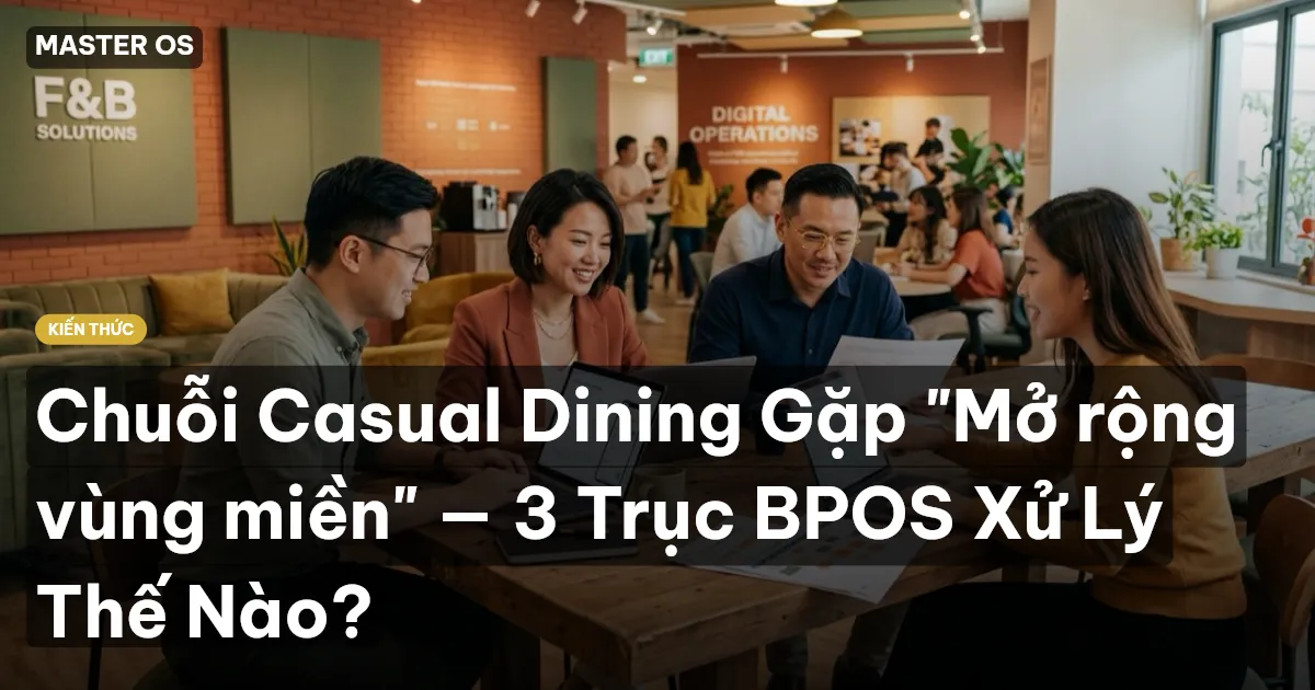 Chuỗi Casual Dining Gặp "Mở rộng vùng miền" — 3 Trục BPOS Xử Lý Thế Nào?