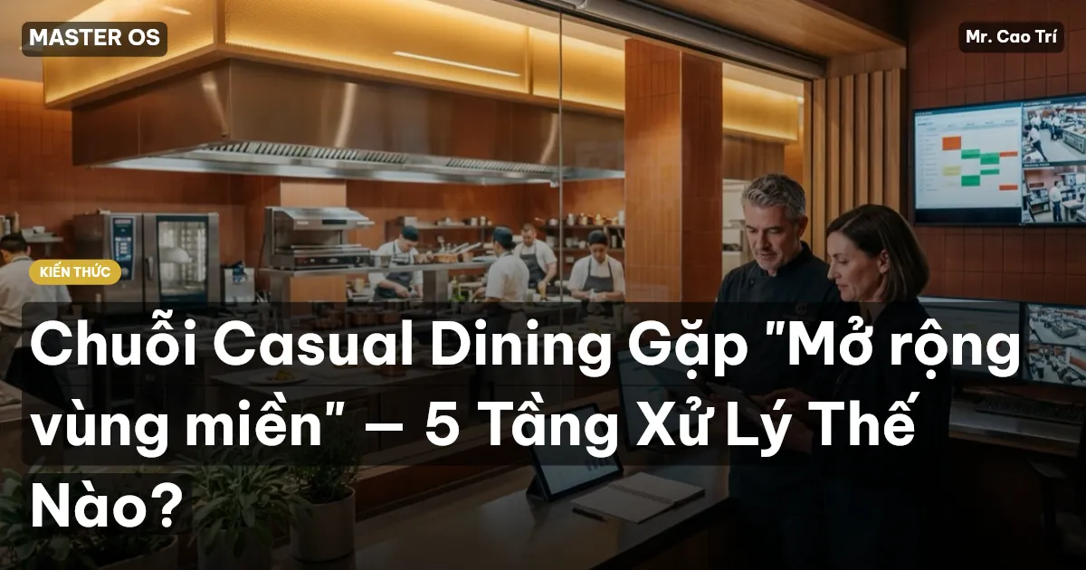 Chuỗi Casual Dining Gặp "Mở rộng vùng miền" — 5 Tầng Xử Lý Thế Nào?