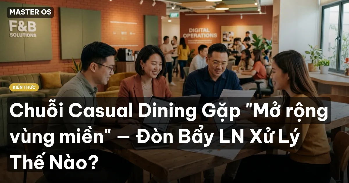 Chuỗi Casual Dining Gặp "Mở rộng vùng miền" — Đòn Bẩy LN Xử Lý Thế Nào?