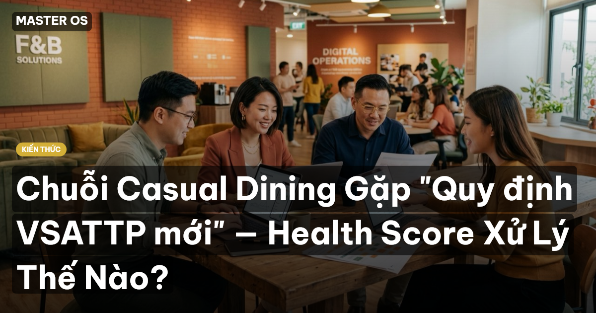 Chuỗi Casual Dining Gặp "Quy định VSATTP mới" — Health Score Xử Lý Thế Nào?