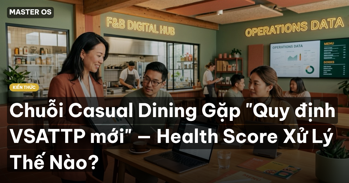 Chuỗi Casual Dining Gặp "Quy định VSATTP mới" — Health Score Xử Lý Thế Nào?