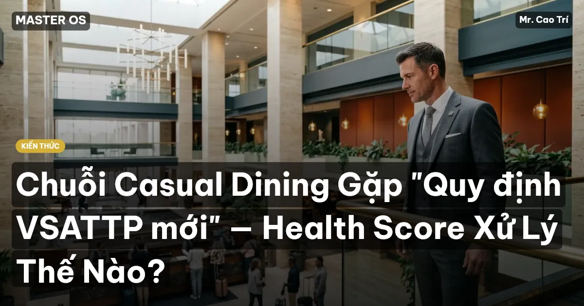 Chuỗi Casual Dining Gặp "Quy định VSATTP mới" — Health Score Xử Lý Thế Nào?