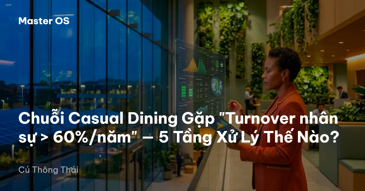 Chuỗi Casual Dining Gặp "Turnover nhân sự > 60%/năm" — 5 Tầng Xử Lý Thế Nào?