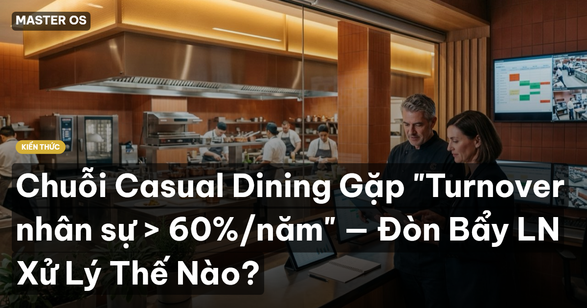 Chuỗi Casual Dining Gặp "Turnover nhân sự > 60%/năm" — Đòn Bẩy LN Xử Lý Thế Nào?