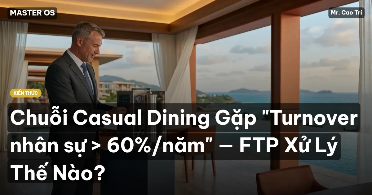 Chuỗi Casual Dining Gặp "Turnover nhân sự > 60%/năm" — FTP Xử Lý Thế Nào?