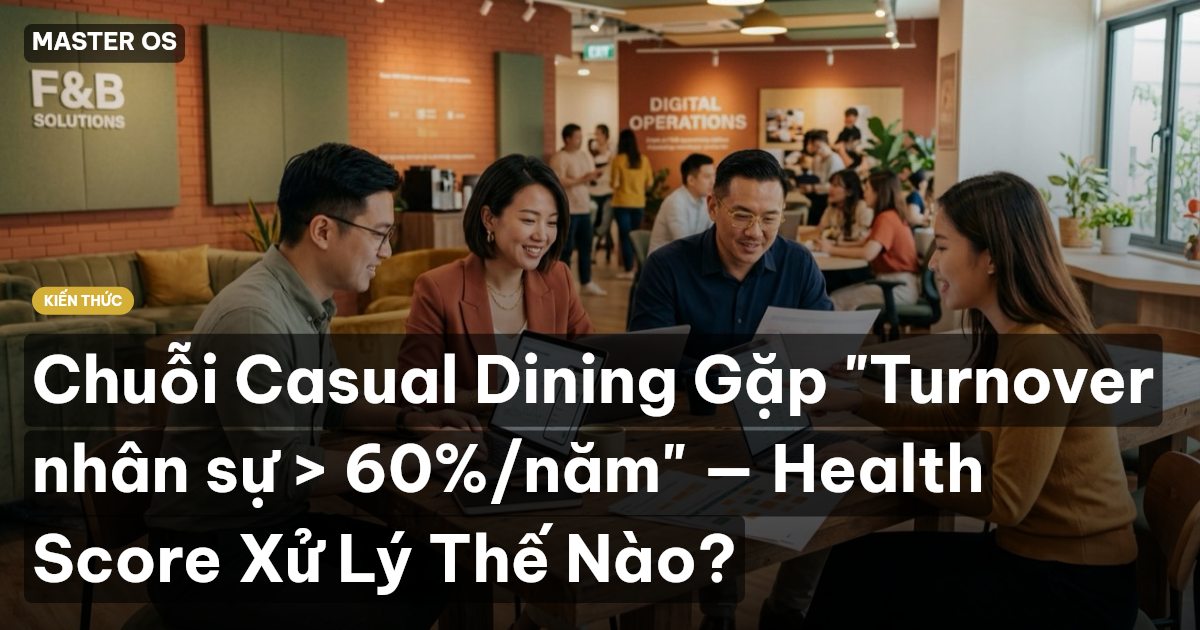 Chuỗi Casual Dining Gặp "Turnover nhân sự > 60%/năm" — Health Score Xử Lý Thế Nào?