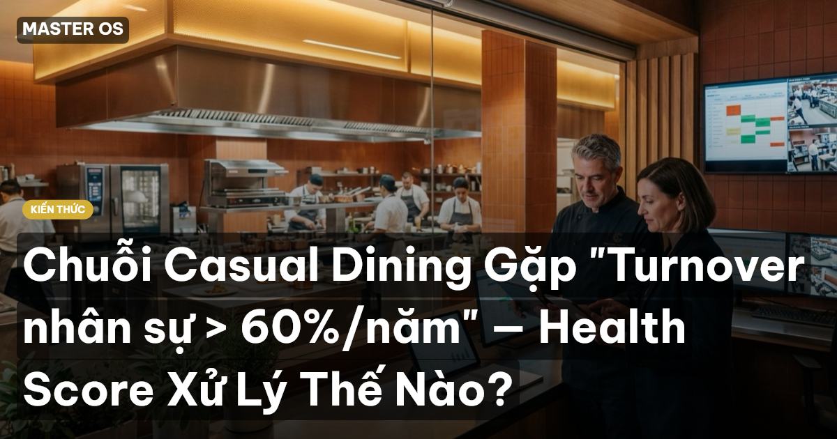 Chuỗi Casual Dining Gặp "Turnover nhân sự > 60%/năm" — Health Score Xử Lý Thế Nào?