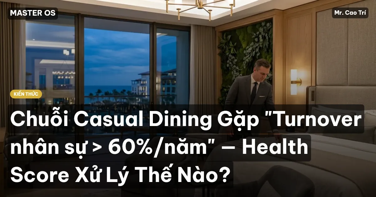 Chuỗi Casual Dining Gặp "Turnover nhân sự > 60%/năm" — Health Score Xử Lý Thế Nào?