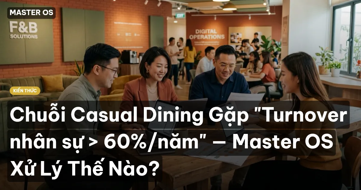 Chuỗi Casual Dining Gặp "Turnover nhân sự > 60%/năm" — Master OS Xử Lý Thế Nào?