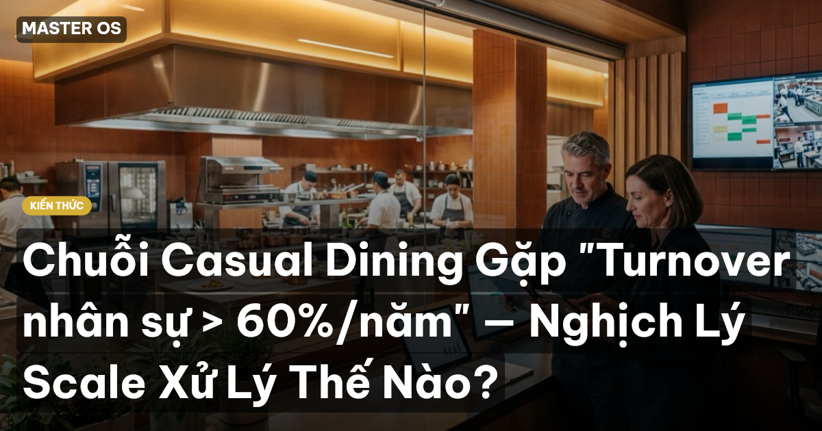 Chuỗi Casual Dining Gặp "Turnover nhân sự > 60%/năm" — Nghịch Lý Scale Xử Lý Thế Nào?