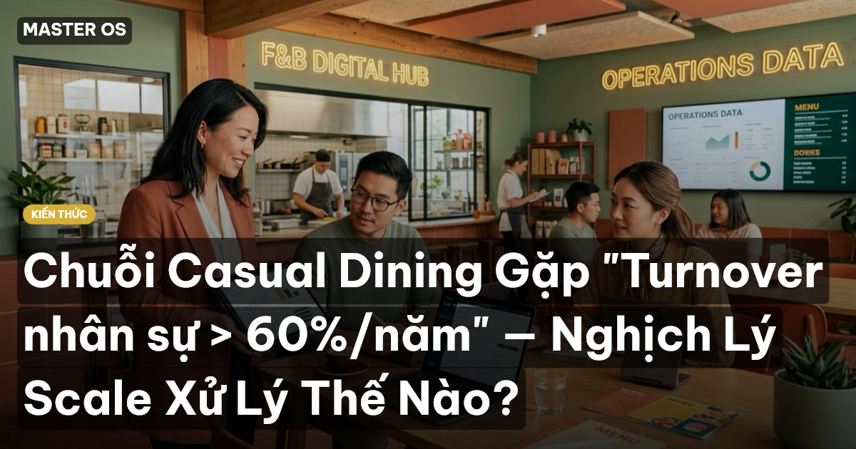 Chuỗi Casual Dining Gặp "Turnover nhân sự > 60%/năm" — Nghịch Lý Scale Xử Lý Thế Nào?