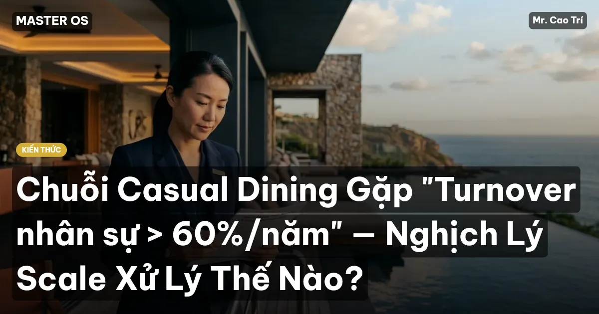 Chuỗi Casual Dining Gặp "Turnover nhân sự > 60%/năm" — Nghịch Lý Scale Xử Lý Thế Nào?