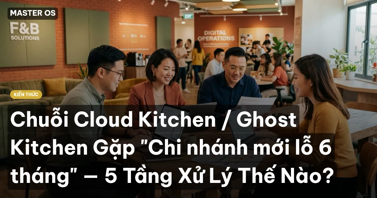 Chuỗi Cloud Kitchen / Ghost Kitchen Gặp "Chi nhánh mới lỗ 6 tháng" — 5 Tầng Xử Lý Thế Nào?