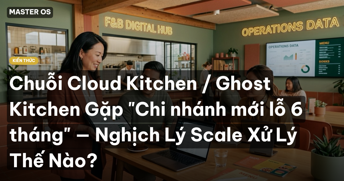 Chuỗi Cloud Kitchen / Ghost Kitchen Gặp "Chi nhánh mới lỗ 6 tháng" — Nghịch Lý Scale Xử Lý Thế Nào?