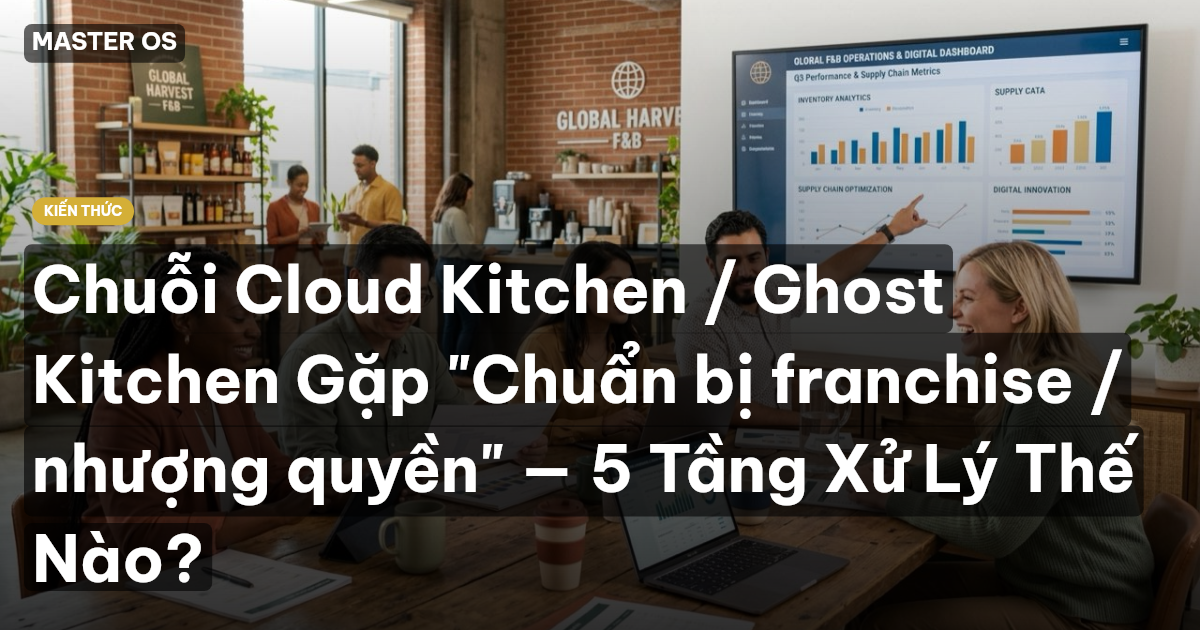 Chuỗi Cloud Kitchen / Ghost Kitchen Gặp "Chuẩn bị franchise / nhượng quyền" — 5 Tầng Xử Lý Thế Nào?