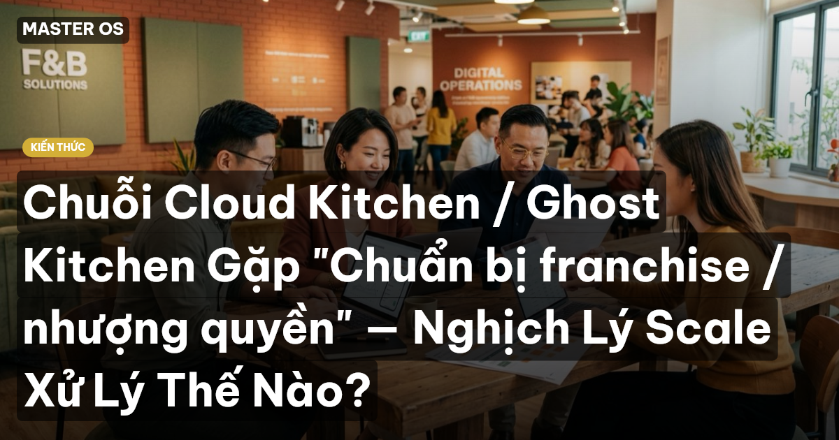 Chuỗi Cloud Kitchen / Ghost Kitchen Gặp "Chuẩn bị franchise / nhượng quyền" — Nghịch Lý Scale Xử Lý Thế Nào?