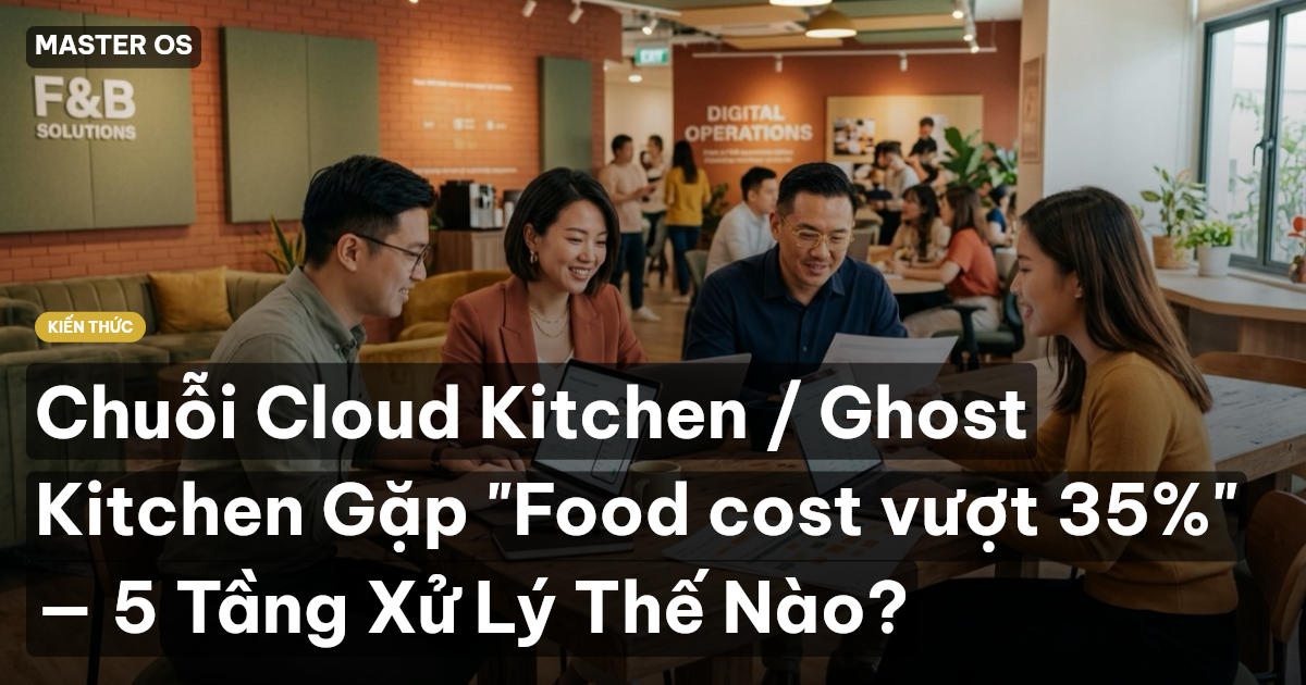 Chuỗi Cloud Kitchen / Ghost Kitchen Gặp "Food cost vượt 35%" — 5 Tầng Xử Lý Thế Nào?