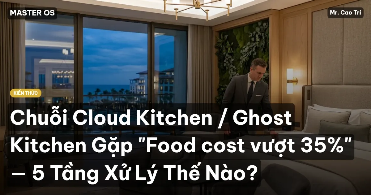 Chuỗi Cloud Kitchen / Ghost Kitchen Gặp "Food cost vượt 35%" — 5 Tầng Xử Lý Thế Nào?