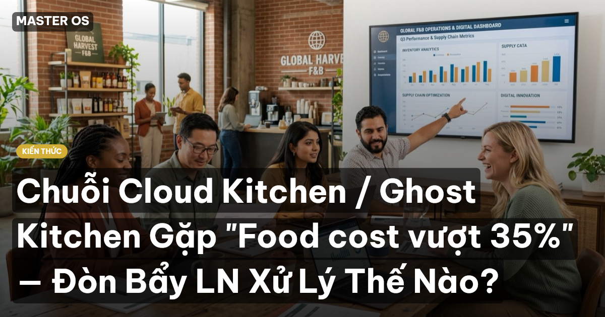 Chuỗi Cloud Kitchen / Ghost Kitchen Gặp "Food cost vượt 35%" — Đòn Bẩy LN Xử Lý Thế Nào?