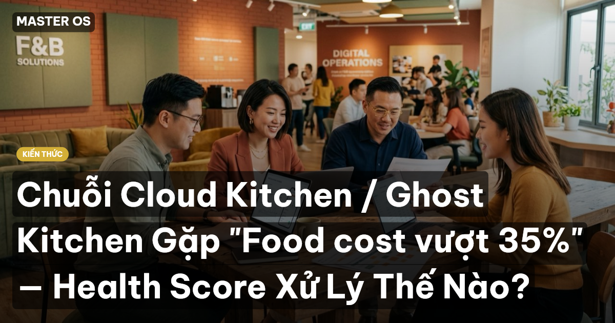 Chuỗi Cloud Kitchen / Ghost Kitchen Gặp "Food cost vượt 35%" — Health Score Xử Lý Thế Nào?