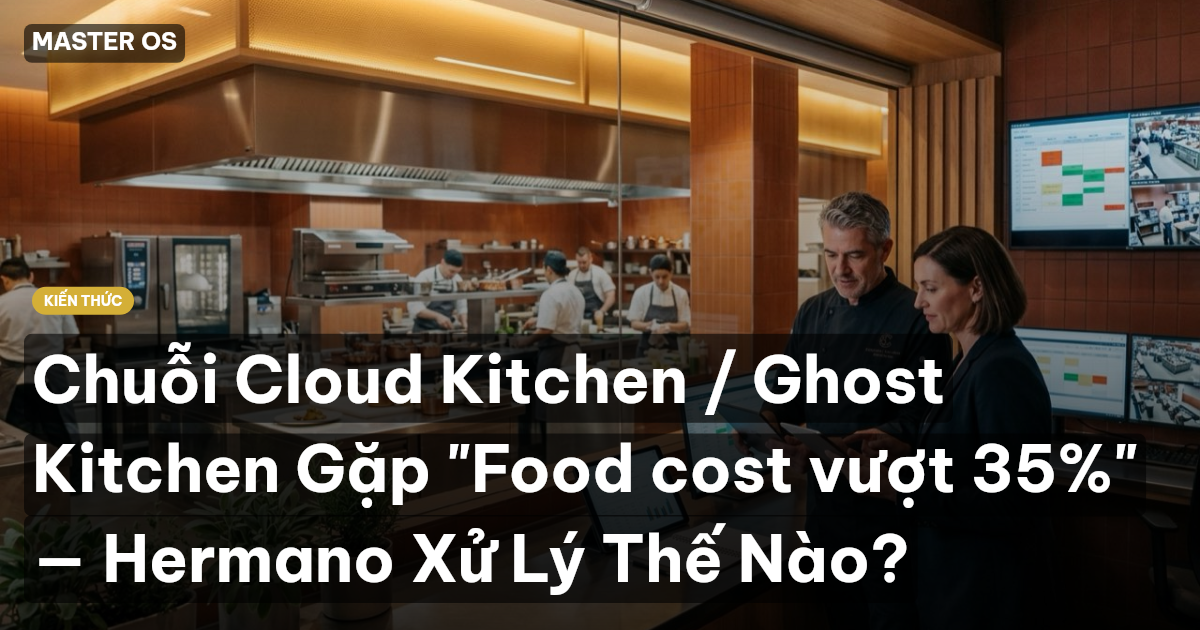 Chuỗi Cloud Kitchen / Ghost Kitchen Gặp "Food cost vượt 35%" — Hermano Xử Lý Thế Nào?