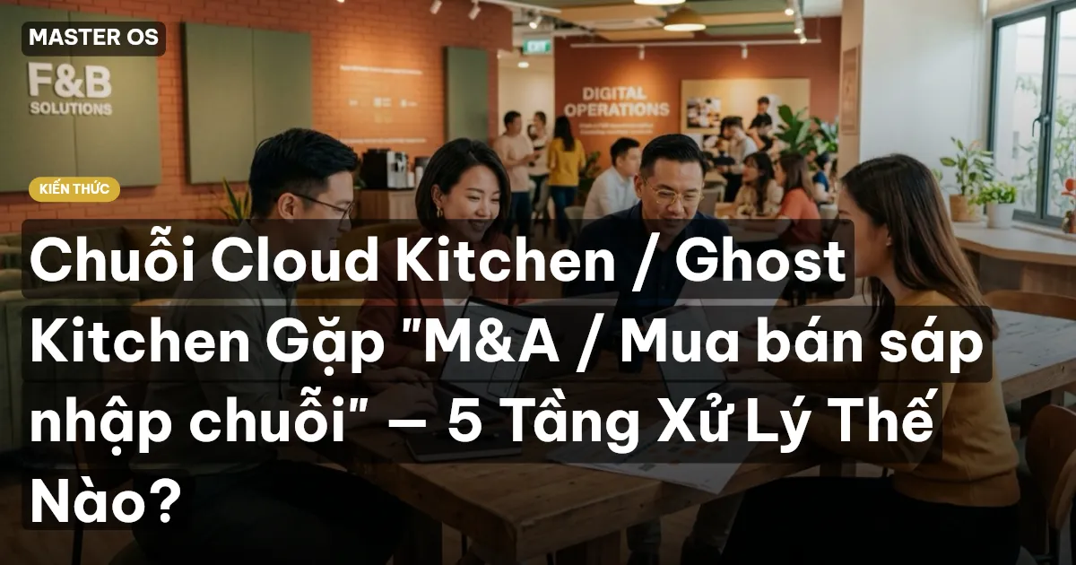 Chuỗi Cloud Kitchen / Ghost Kitchen Gặp "M&A / Mua bán sáp nhập chuỗi" — 5 Tầng Xử Lý Thế Nào?