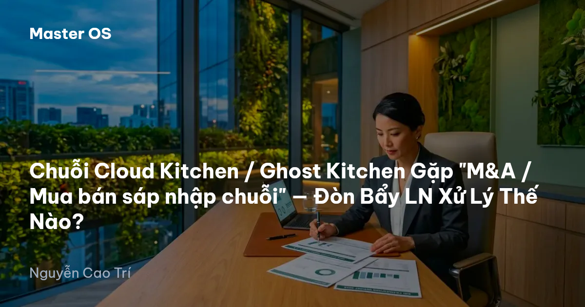 Chuỗi Cloud Kitchen / Ghost Kitchen Gặp "M&A / Mua bán sáp nhập chuỗi" — Đòn Bẩy LN Xử Lý Thế Nào?