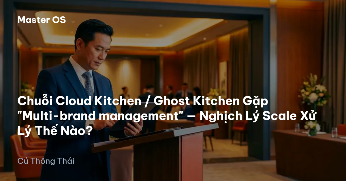 Chuỗi Cloud Kitchen / Ghost Kitchen Gặp "Multi-brand management" — Nghịch Lý Scale Xử Lý Thế Nào?