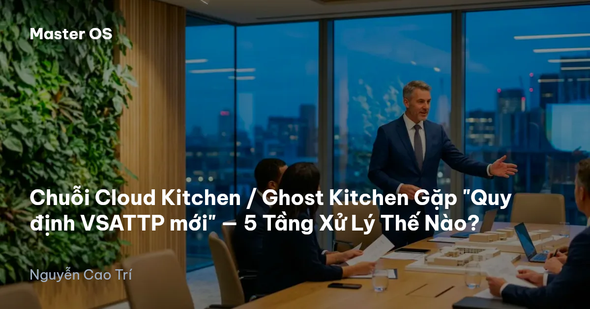 Chuỗi Cloud Kitchen / Ghost Kitchen Gặp "Quy định VSATTP mới" — 5 Tầng Xử Lý Thế Nào?