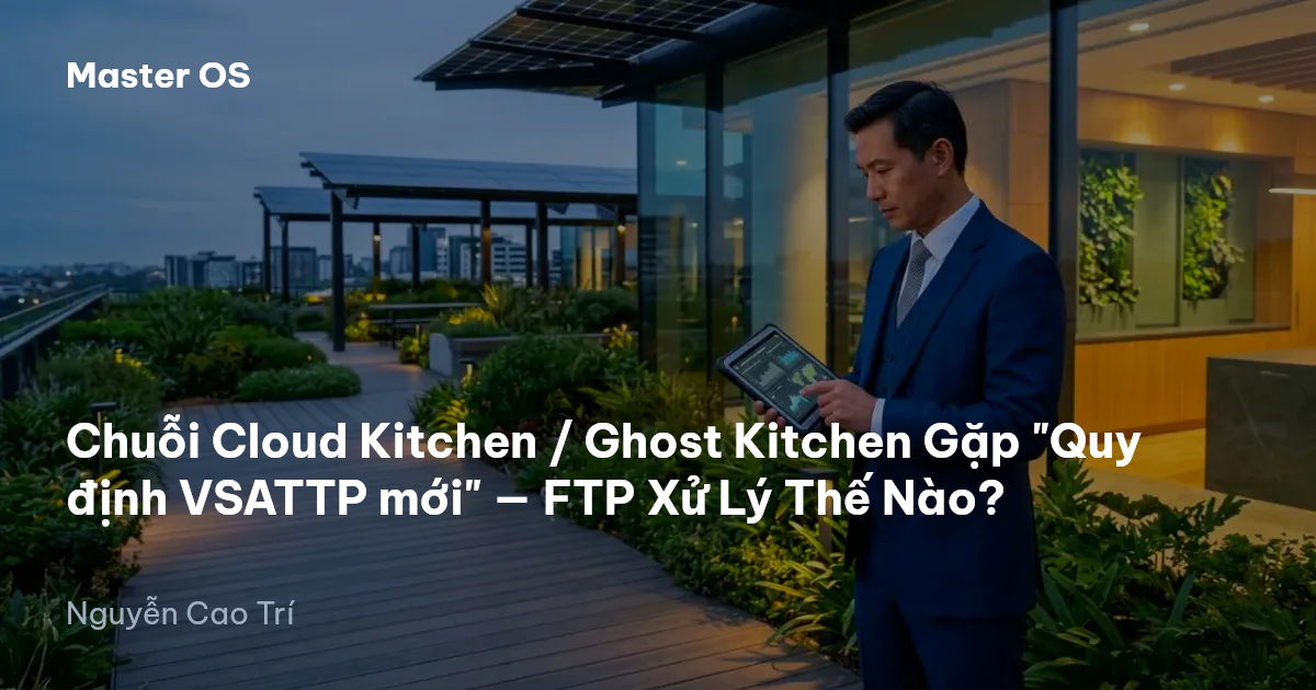 Chuỗi Cloud Kitchen / Ghost Kitchen Gặp "Quy định VSATTP mới" — FTP Xử Lý Thế Nào?