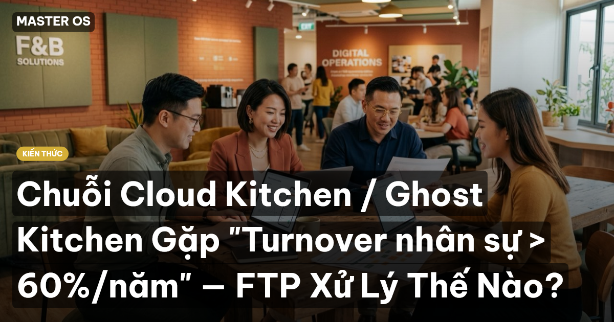 Chuỗi Cloud Kitchen / Ghost Kitchen Gặp "Turnover nhân sự > 60%/năm" — FTP Xử Lý Thế Nào?