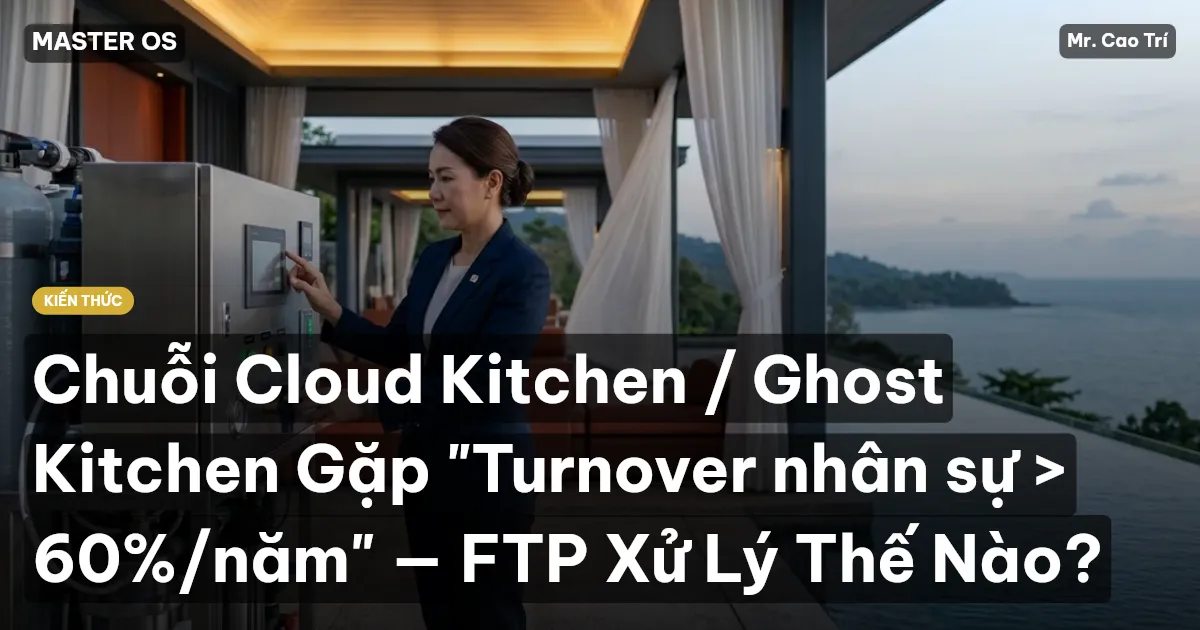 Chuỗi Cloud Kitchen / Ghost Kitchen Gặp "Turnover nhân sự > 60%/năm" — FTP Xử Lý Thế Nào?